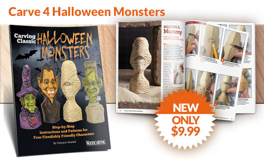 Wood Carving Classic Halloween Monsters - Only $9.99